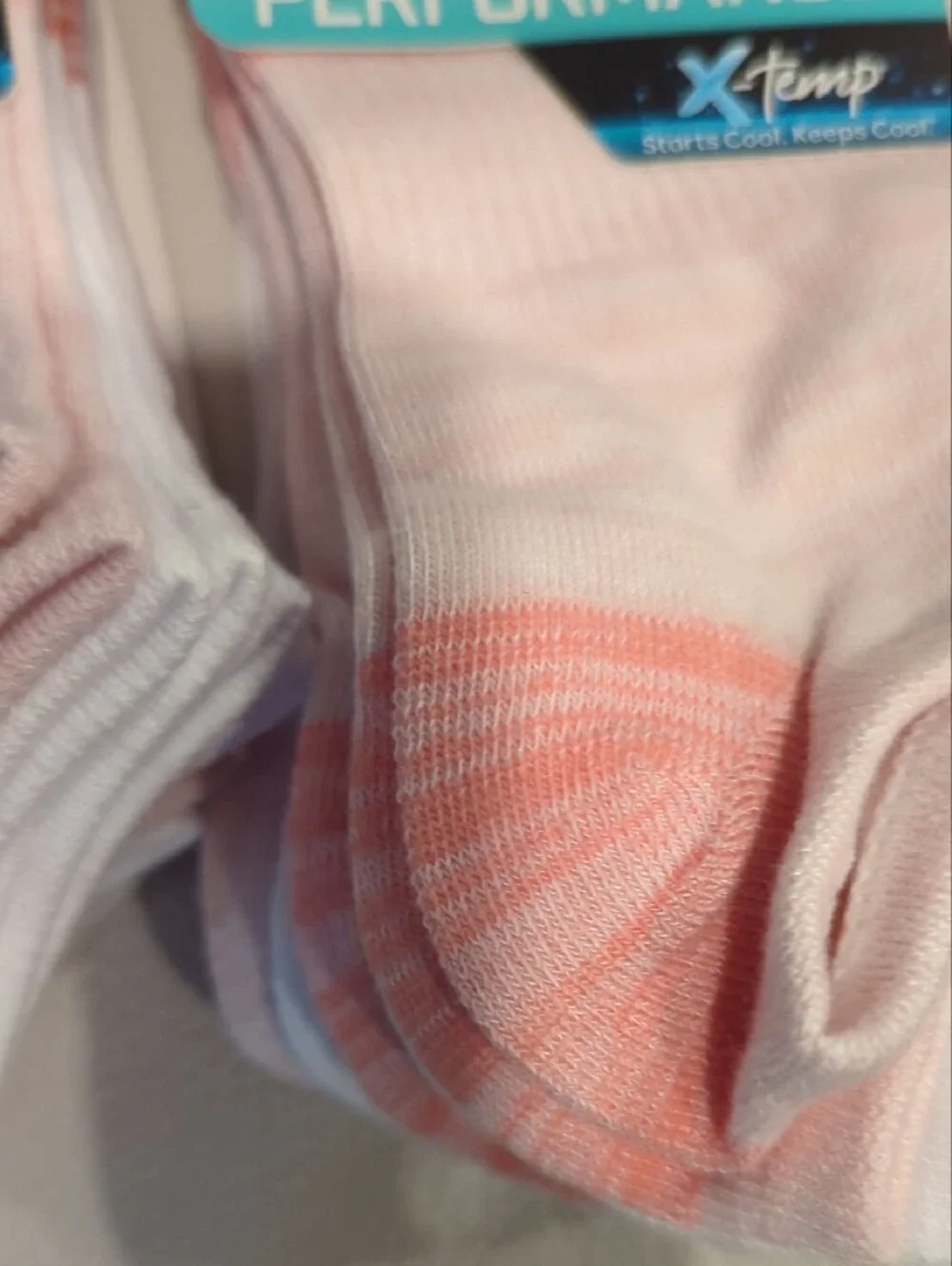 Hanes Performance No-Show Socks in Light Pink and Coral 12 Pair Total